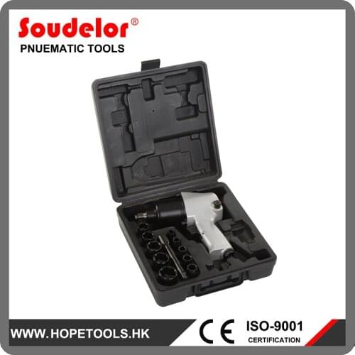 Ui-1002K Auto Strong Power Pneumatic Tool Kit 17PCS 1/2" Air Impact Driver