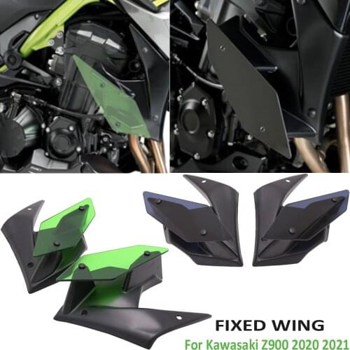 For Kawasaki Z900 Z 900 2020 2021 Motorcycle Parts Side Spoiler Winglet Aerodynamic Fixed Wing Kit Fixed Winglet Fairing Wing
