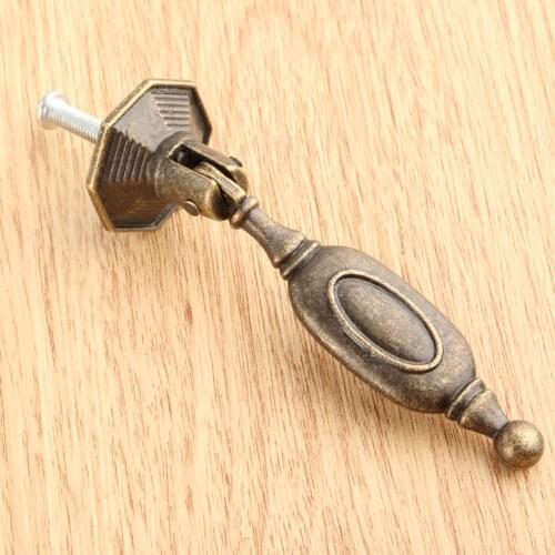 1Pc 73*24mm Antique Bronze Furniture Handle Zinc Alloy Kitchen Drawer Cupboard Cabinet Knobs & Handles Wooden Box Ring Pull Knob