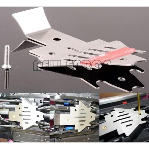 1Pc 1:10 RC Car Stainless Steel Skidplate Protector Chassis Armor Skid Plate Suit FOR RC 1/10 Traxxas Car T4 TRX-4 TRX4 82056-4