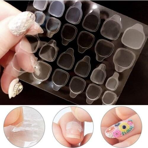 10/5 Sheets Clear Jelly Glue Tabs False Nail Removable Nail Stickers Adhesive Tabs Tool