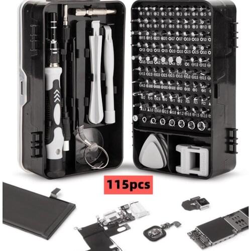 115pcs Screwdriver Screwdriver Set Mobile Phone Repair Multifunctional Hand Tool Precision Instrument Electronic DIY Kit Bit