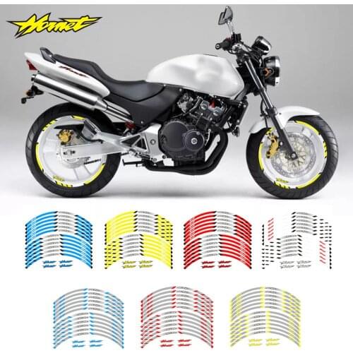 New high quality 12 Pcs Fit Motorcycle Wheel Sticker stripe Reflective Rim For Honda Hornet 250 900 400