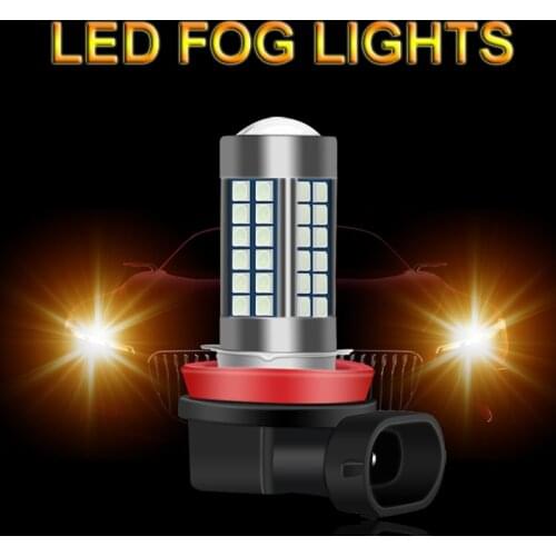 2Pcs H8 H11 H3 HB4 9006 HB3 9005 Fog Lights Bulb 1200LM Car Daytime Driving Running Lamp DRL Auto Leds Light 12V Car Accessories