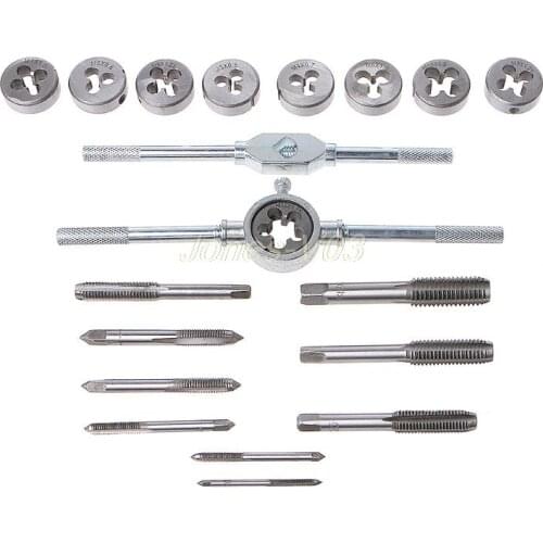 20 Pcs Tap Die Set Metric Hand Threading Tool Tungsten Carbide Screw Thread power tools for wood-V003