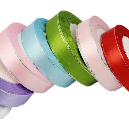 25 yards/lot) 20mm Silver satin ribbon wholesale high quality gift packaging ribbons