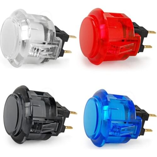 6PCs original OBSC-30 Sanwa clear Push Button transparent Push button for Coin Operated Arcade Game Machine accessories