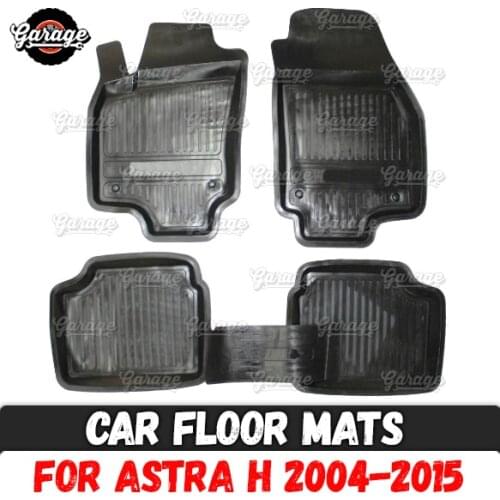 Car floor mats case for Opel Astra H 2004-2015 rubber 1 set / 4 pcs accessories protect of carpet car styling