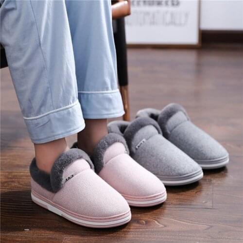 Home Slippers for Men Winter Furry Short Plush Man Slippers Non Slip Bedroom Slippers Couple Soft Indoor Shoes Male Fur Slides