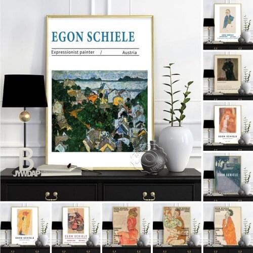 Expressionism Painter Exhibition Museum Poster, Egon Schiele Mother And Child (Madonna) Art Prints, Austria Contort Wall Decor