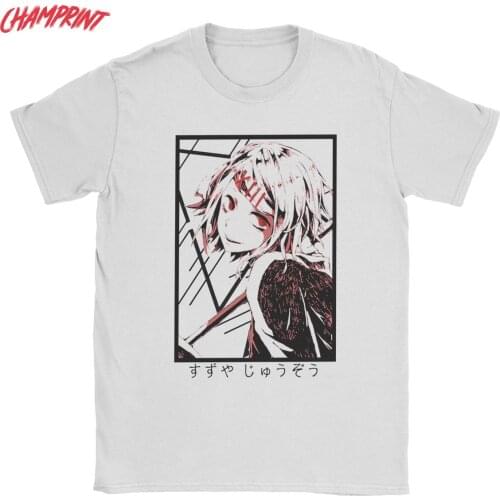 Juuzou Suzuya Tokyo Ghoul T Shirt Mens Cotton Awesome T-Shirt Round Collar Anime Tee Shirt Short Sleeve Tops Plus Size