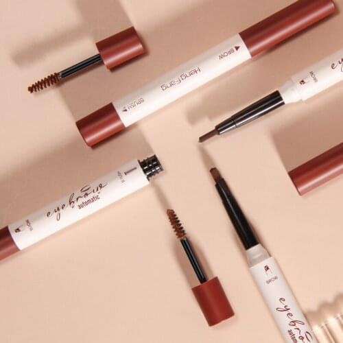 3 Colors Double Head Eyebrow Pencil Long Lasting Waterproof Triangle Easy To Color Eye Brow Sweat-proof No Smudging Tint TSLM1