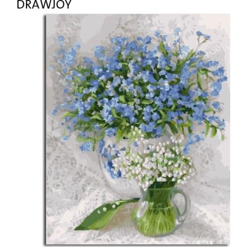 DRAWJOY Framed Picture DIY Painting By Numbers Oil Painting Of Flower Home Decor For Living Room 40*50cm GX21615