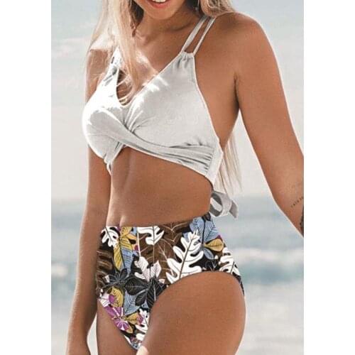 Bikini Set Women Floral Print Push-Up Swimsuit Beachwear Padded Swimwear High Waist Two Piece Brazilian Bathing Suit New