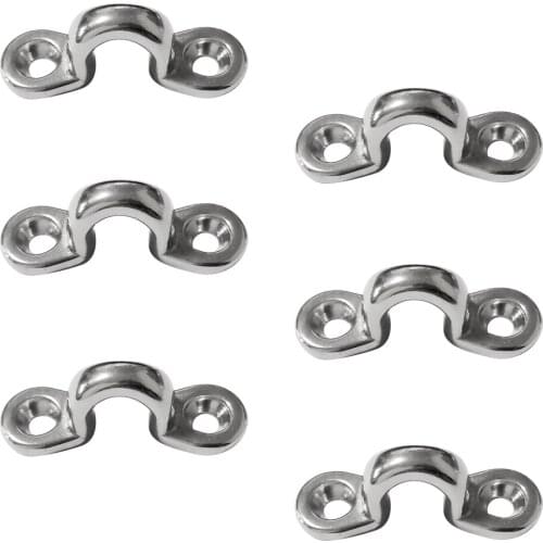 MagiDeal 6Pcs Scuba Diving Stainless Steel Marine Pad Eye For Kayak Canoe Boat Rigging
