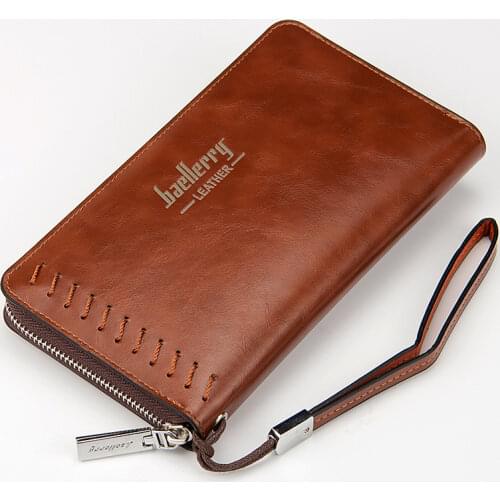 Clutch bag men zipper wallet for men purse male fashion mens long wallets lover gift