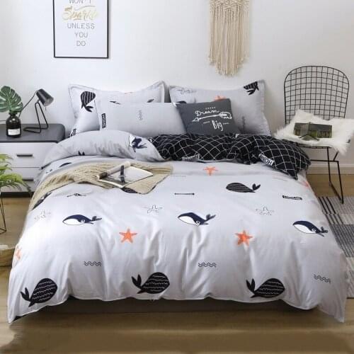 New sanded four-piece aloe cotton bed sheet quilt cover student dormitory three-piece bedding