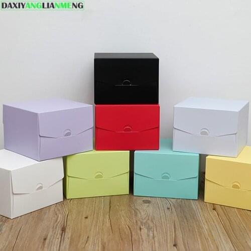 2017 New Color Baking Box 6 Inch 21x21x15cm 8 Inch 26x26x15cm 10 Inch 12 Inch Embossed Birthday Cake Pastry Gift Box