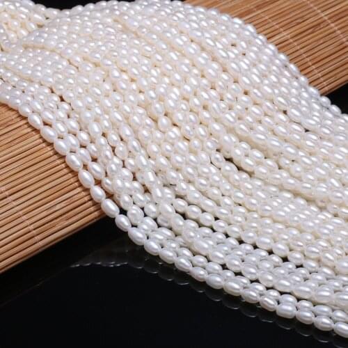 New AA natural freshwater pearl white irregular pearl beads used for jewelry making DIY bracelet necklace Size 4-5mm