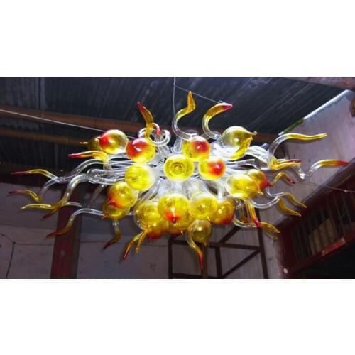 New Design Modern Luxury Italian Dale Style Clear Hand Blown Murano Glass Ceiling On Chandelier with LED Bulb