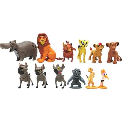 Genuine Disney Movie The Lion King Simba 10/12pcs Figure Toys PVC THE LION KING Timon Scar Anime Action Figures Dolls Model Toys