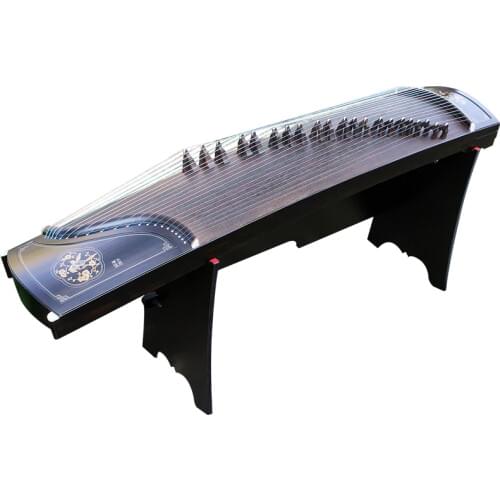 Professional Shells Digging Performance China Guzheng Music Ebony Wood Silver wire Zither 21 Strings With Full Accessories