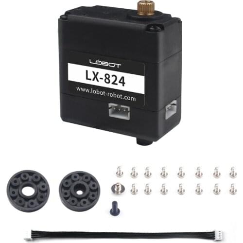 LX-824 serial bus servo with three ports High Torque High Accuracy digital steering gear for DIY bionic robot