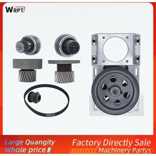 1.25 mode left oblique tooth short axis gear box with belt HTD-550m 5M 5:1 and gears shaftdiameter 12.7mm or 14mm