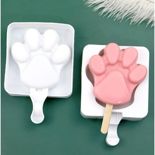 10*9.2cm Single Hole Cat Claw Silicone Ice Cream Mold DIY Homemade Ice Cream Mold Making Ice Box Popsicle Mold Ice Cube Tray