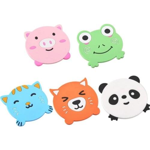 Animal Cartoon Shape Silicone Coaster Coffee Table Cup Mats Pad Placemat Kitchen Accessories
