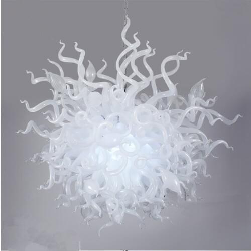 120v/240v LED Bulbs Fashionable Patterns Modern White Crystal Chandelier Lighting
