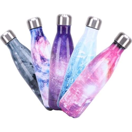 500Ml Logo Customized Thermos Bottle Starry Sky Series Vacuum Cup Stainless Steel Drinking Bottle Portable Sports Cup Gift Cup