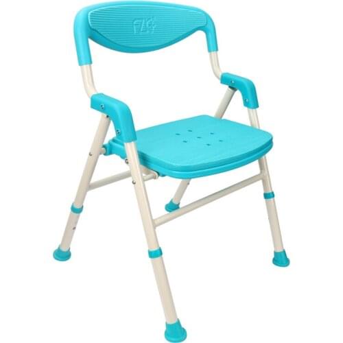 Thickened aluminum alloy bath stool non-slip folding shower chair for the elderly high load-bearing pregnant women toilet seat