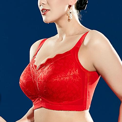 Womens Minimizer Bra Plus Size Full Coverage Non-padded Underwear Lace Sheer Wireless Lingerie for Woman 36 38 40 42 C D E F G