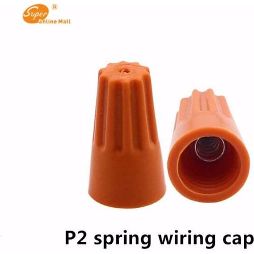 1000pcs/lot P2 Insulated Splice Wire Twist Nut wire connector terminal conectores electricos terminator terminales