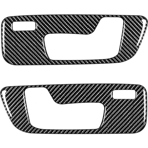 2Pcs Seat Adjustment Panel Cover Self-adhesive Anti-scratch Carbon Fiber Universal Frame Cover Trim for BMW G01 G02 X3 X4