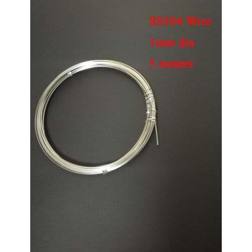 5 Meters ,1 mm diameter SS304 Stainles Steel Wire Industry DIY Wire