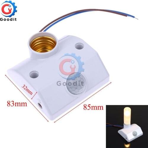 E27 AC220V 50HZ/60HZ Infrared Motion Sensor Light Switch Automatic Lamp Holder Intelligent Light Motion Sensing Switch W/ Screws