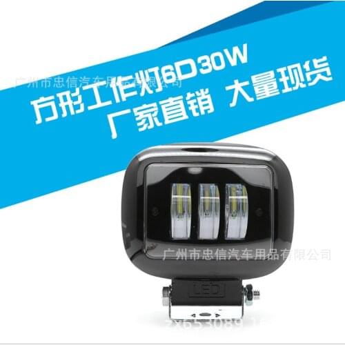 Car LED light 30W black and red LED working light spot before fog light SUV