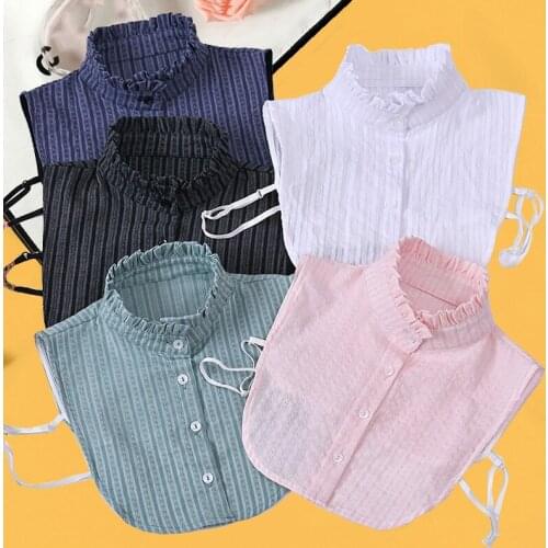 White Stand Detachable Collars For Women Fake Collar Ladies Blouse Shirt Fake False Collar Women Removable Faux Col Nep Kraagie