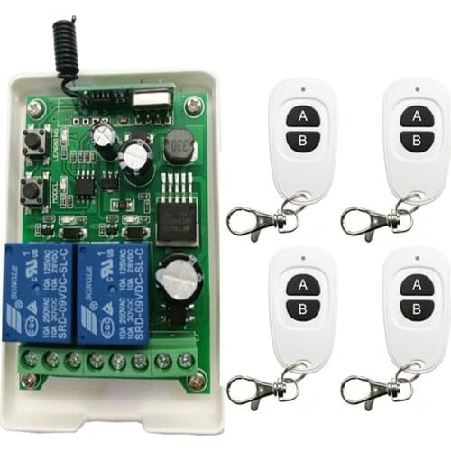 DC12V 24V 36V 48V 2CH 2 CH 10A Wireless Remote Control Light Switch relay Receiver Module RF Transmitter/Garage Doors/lamp