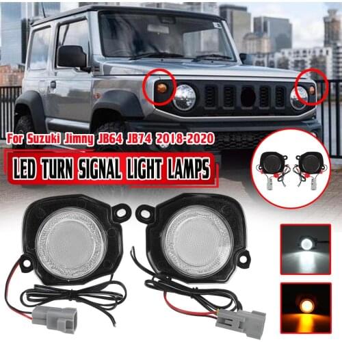 2pcs JB74 LED Angel Eye DRL for Suzuki Jimny JB64 JB74 2019 2020 LED Fog Lights Daytime Running Light Front Turn Signal Lamp