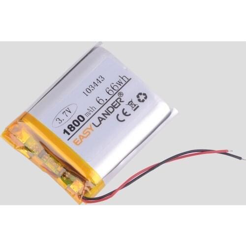 GPS navigator 3.7V tablet battery 103443 1800MAH game machine MP3 MP4 MP5 lithium polymer batteries Car dvr controller