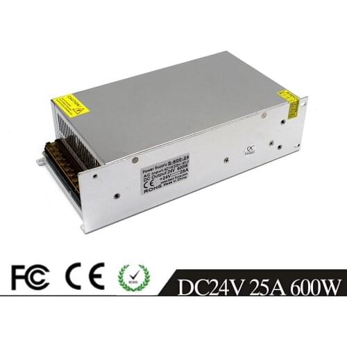 DC 24V Power Supply 25A 600w Led Driver Transformer AC110V 220V To DC24V Power Supplies for Led Strip Lamp Light CCTV 3D Printer
