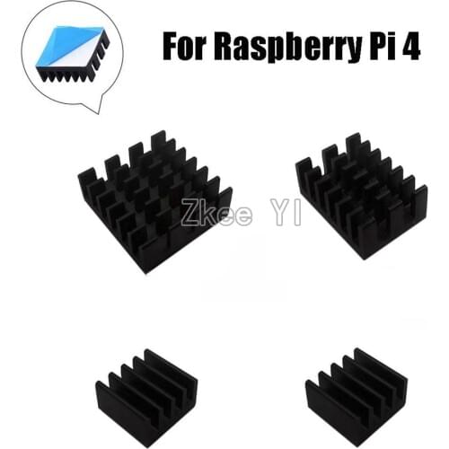 4pcs For Raspberry Pi 4B Aluminum Heatsink Radiator Cooler Kit for Raspberry Pi 4