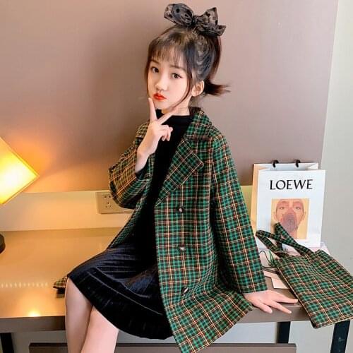 Send Bag Jacket Winter Spring Coat Outerwear Top Children Clothes School Kids Costume Teenage Girl Clothing Woolen Cloth High Qu