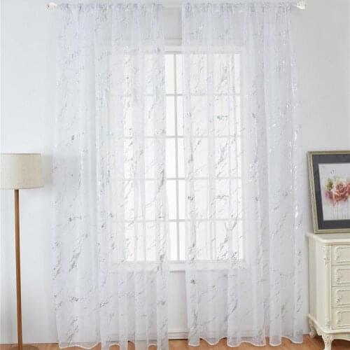 Small Fresh Drape Living Room Balcony Window Tulle Voile Sheer Curtain Home Decortion
