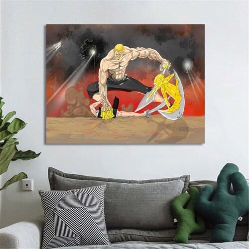 Prints Modular Pictures Canvas Painting Seven Deadly Sins Japanese Anime Nordic Style Poster Wall Art For Living Room Home Decor
