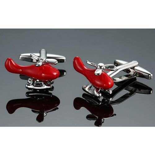 DY New high quality brass material red aircraft Cufflinks Mens French shirt Cufflinks free shipping