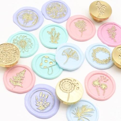 Flower Wax Seal Stamp Vintage Craft Sealing Wax Stamp Head For Scrapbooking Cards Envelopes Wedding Invitations Gift Packaging